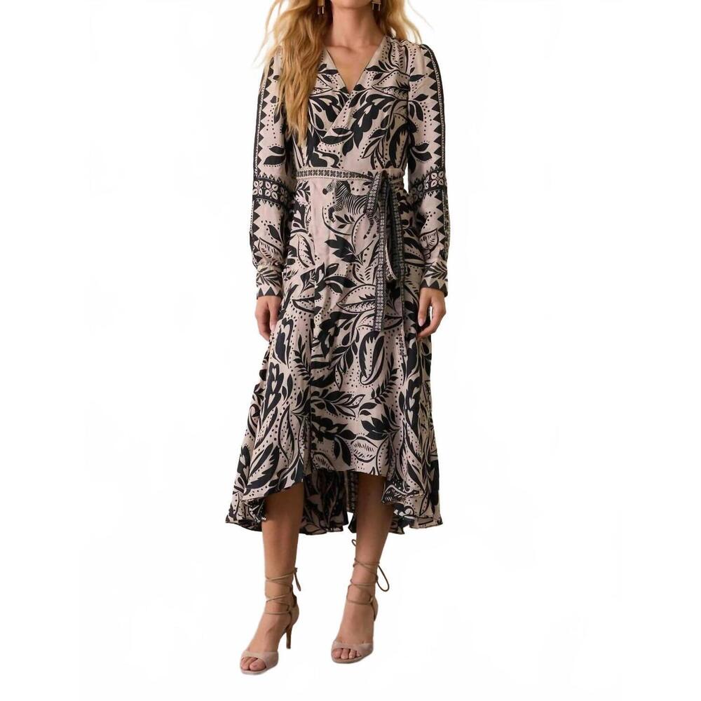 NEW CABALLERO moon reversible maxi dress in zebra fern
